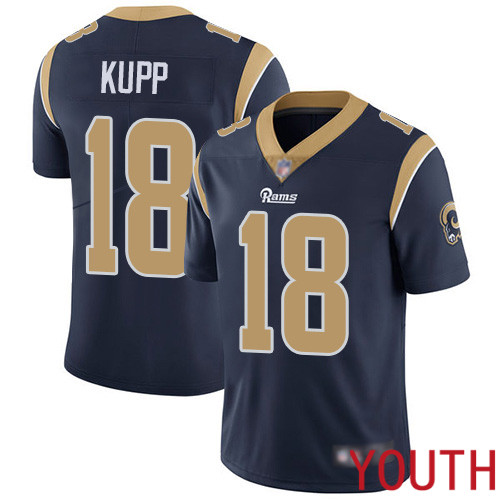 Los Angeles Rams Limited Navy Blue Youth Cooper Kupp Home Jersey NFL Football #18 Vapor Untouchable